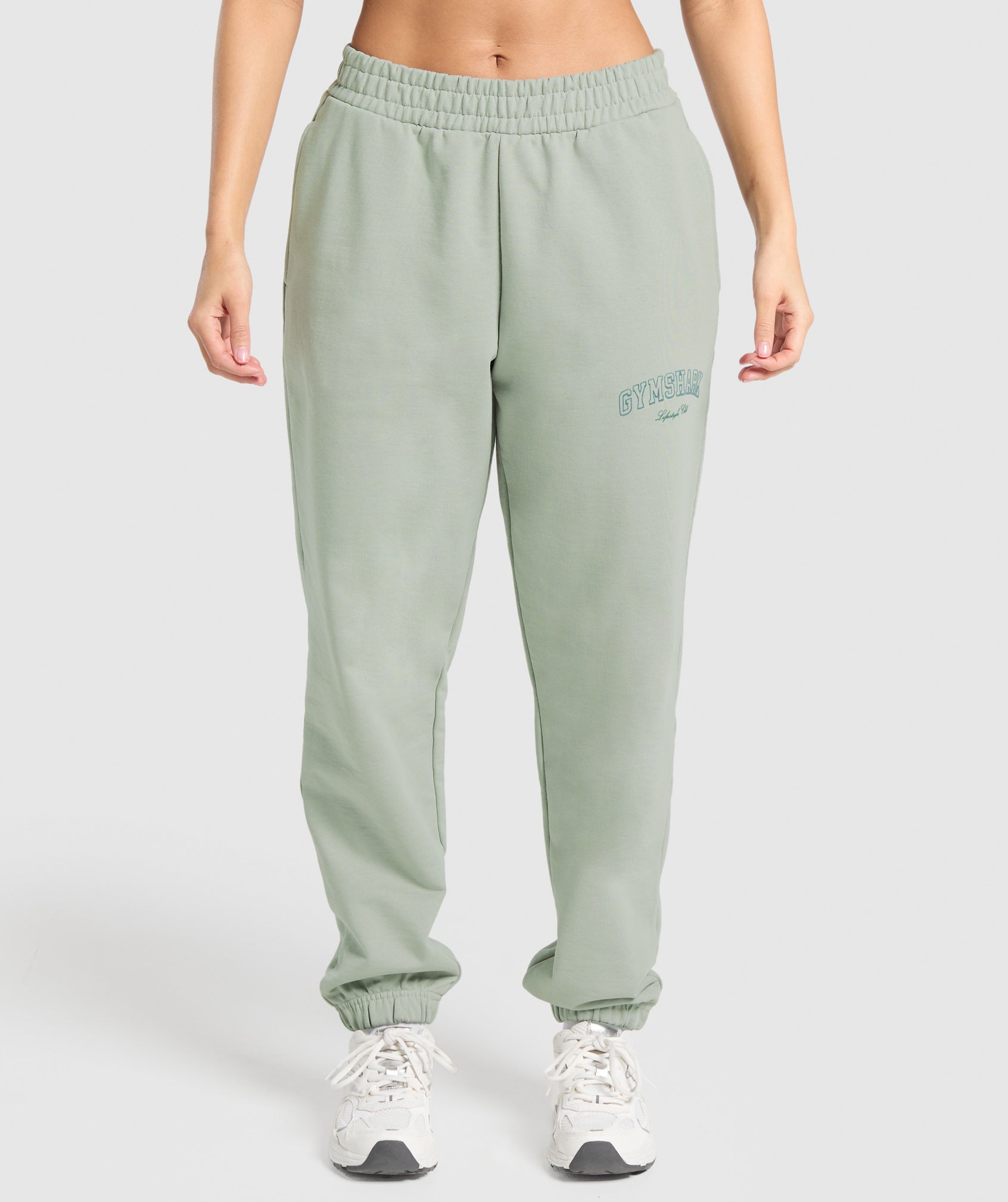 Campus Classics Graphic Joggers - Stone Grey