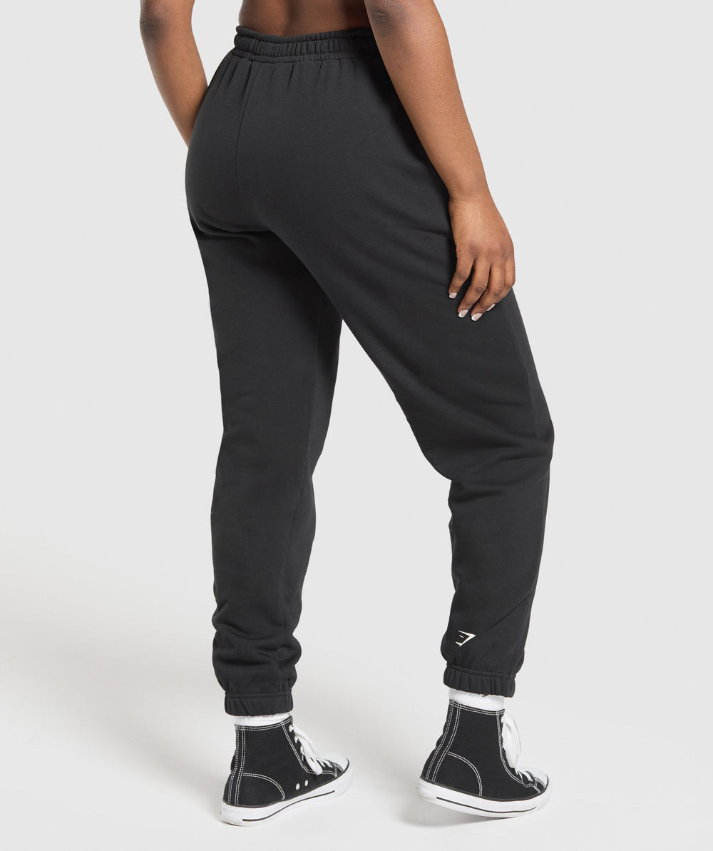 Heavy Duty Graphic Loopback Jogger - Black