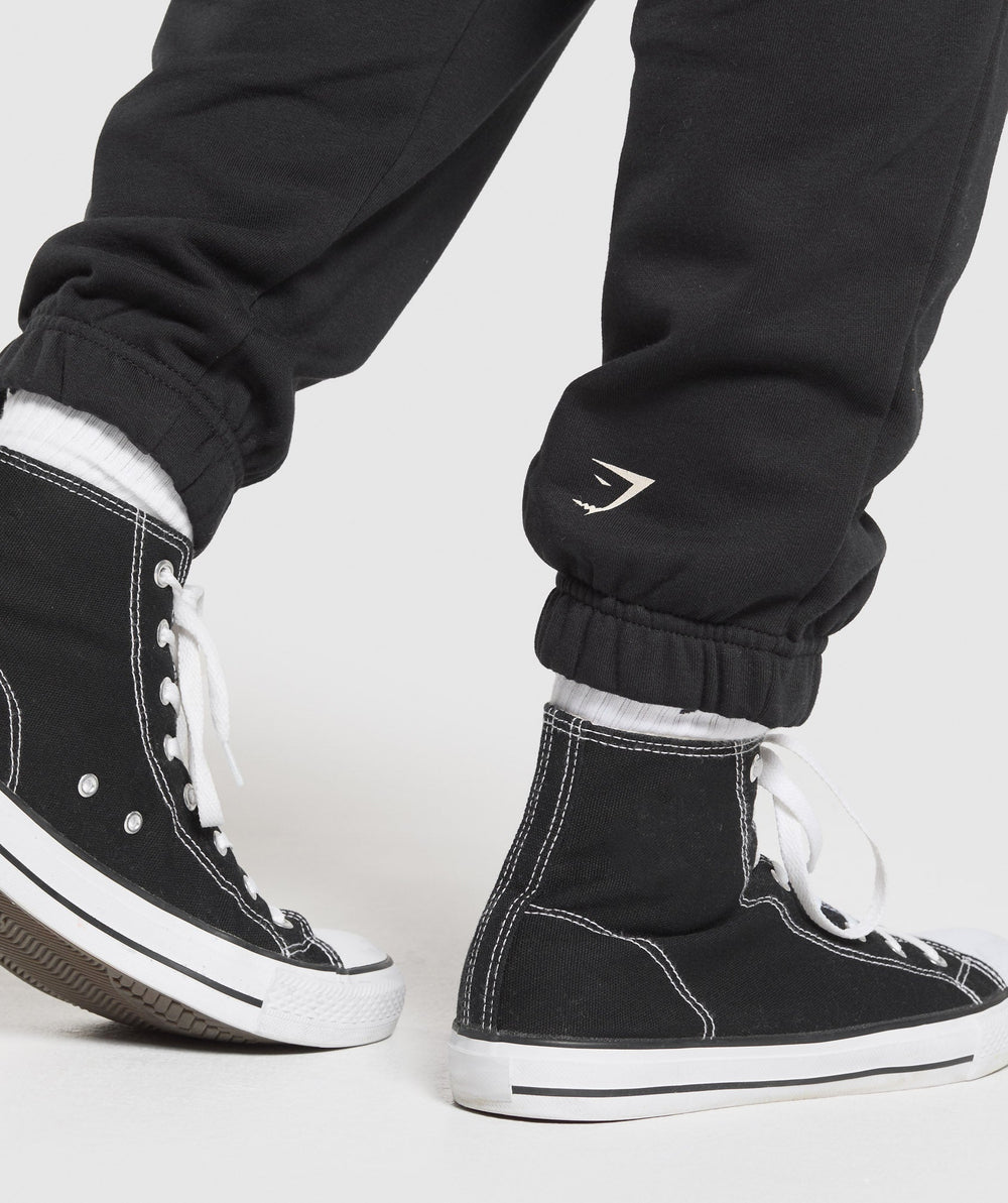 Heavy Duty Graphic Loopback Jogger - Black