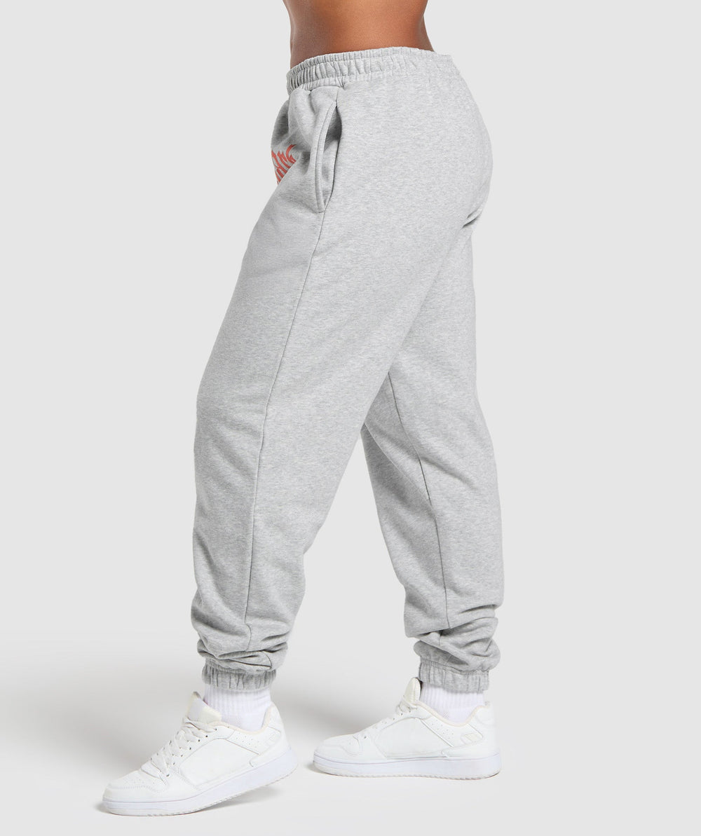 Strength Department Graphic Joggers - Light Grey Core Marl