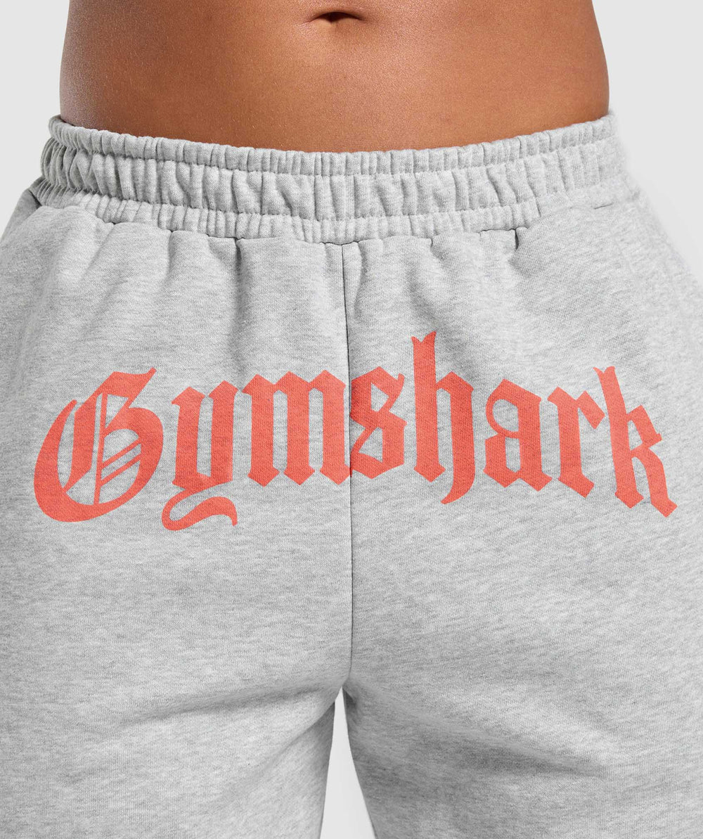 Strength Department Graphic Joggers - Light Grey Core Marl