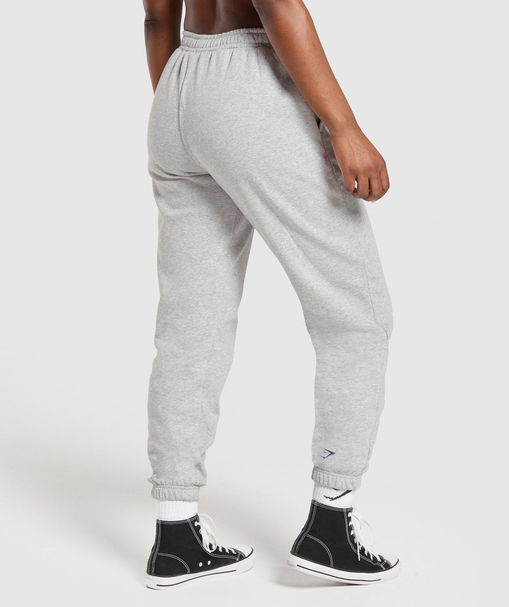 Heavy Duty Graphic Loopback Jogger - Light Grey Core Marl