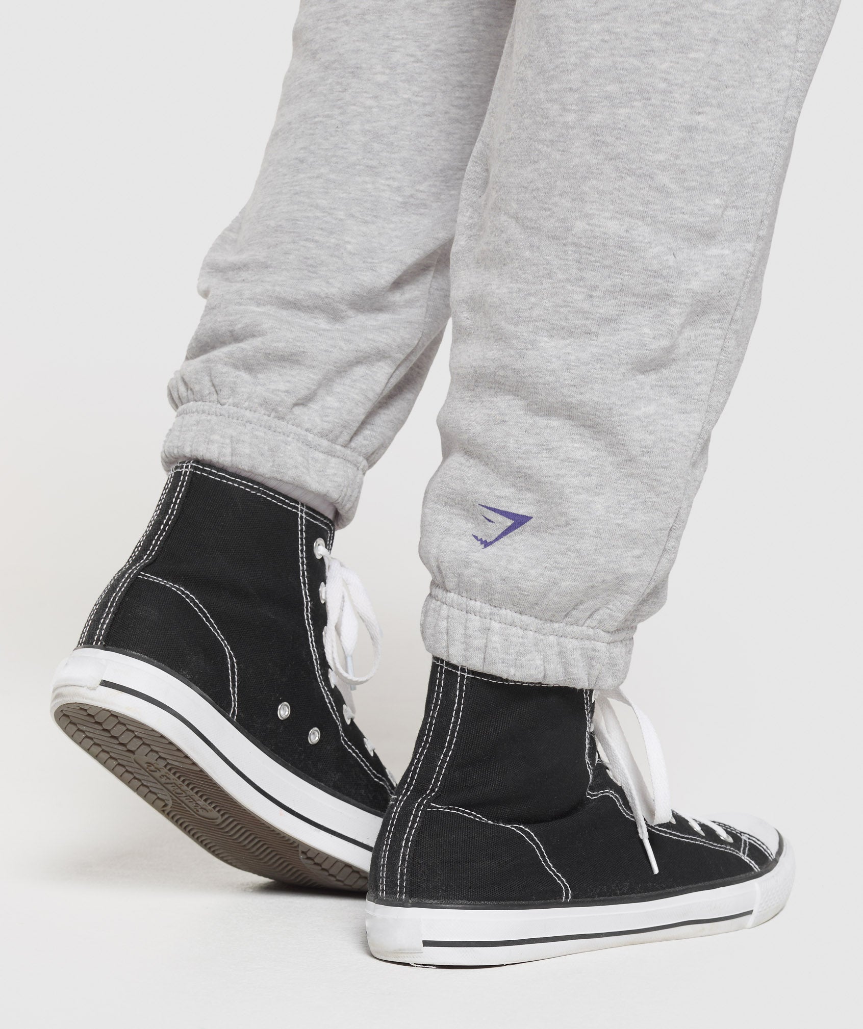 Heavy Duty Graphic Loopback Jogger - Light Grey Core Marl