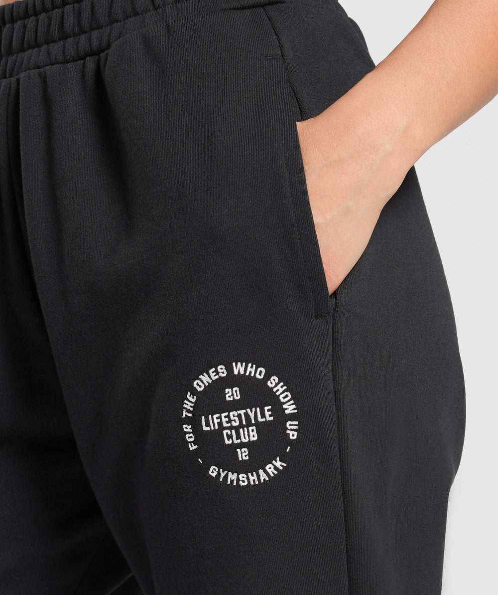 Lifestyle Club Graphic Joggers - Black