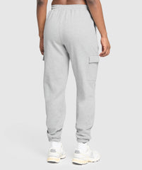 Fleece Cargo Joggers - Light Grey Core Marl