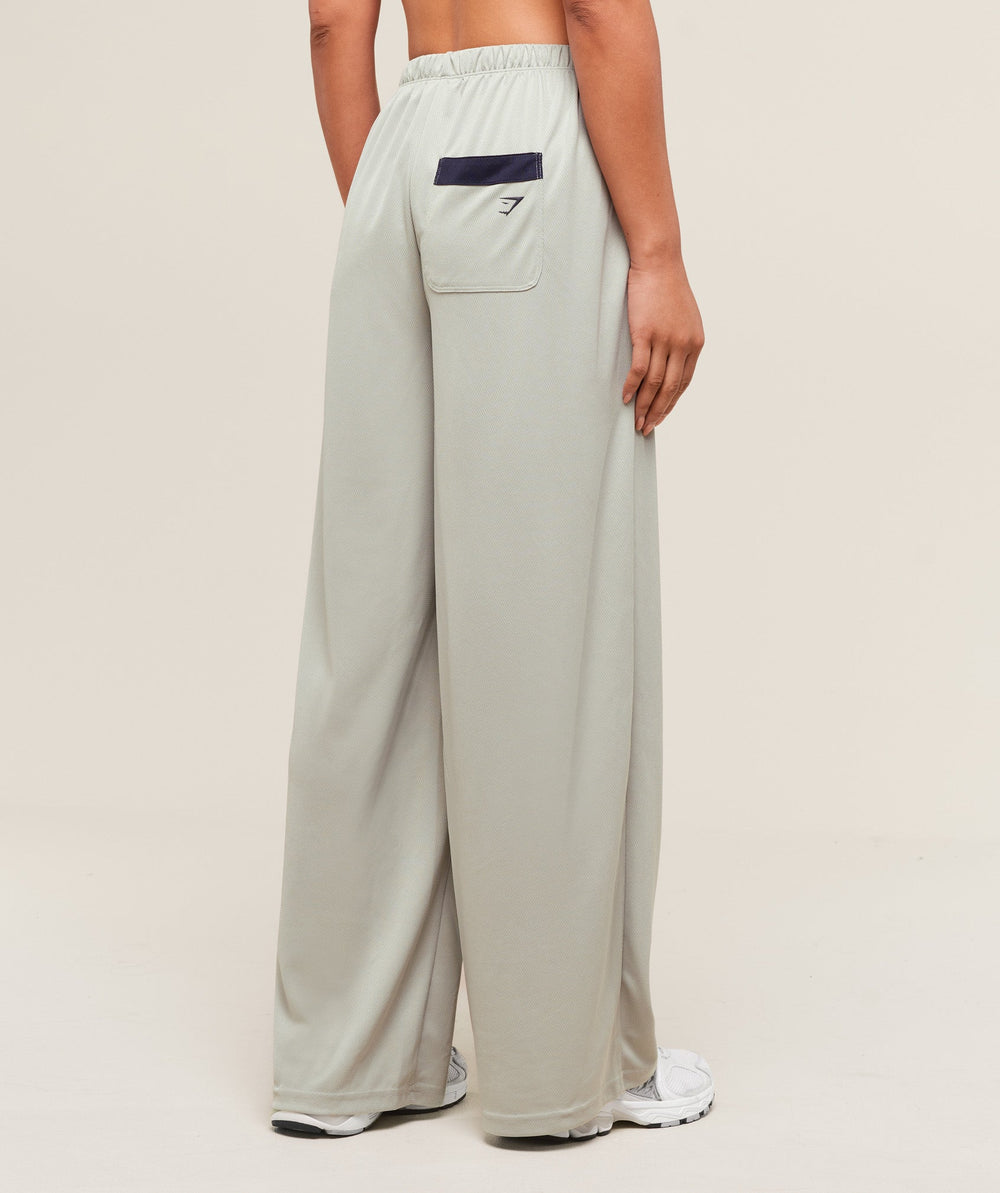 Mesh Straight Leg Pants - Stone Grey/Heavy Blue