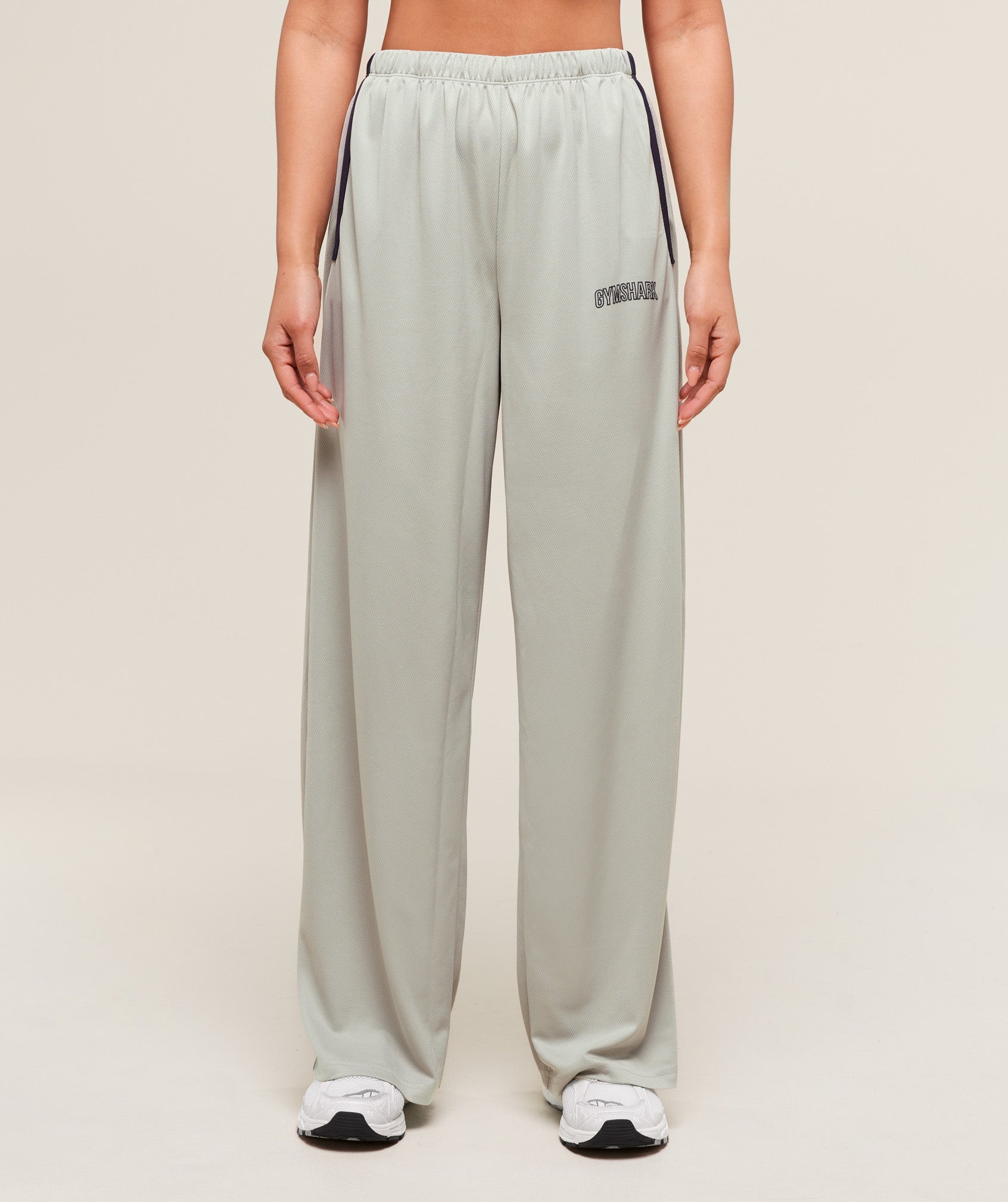 Mesh Straight Leg Pants - Stone Grey/Heavy Blue
