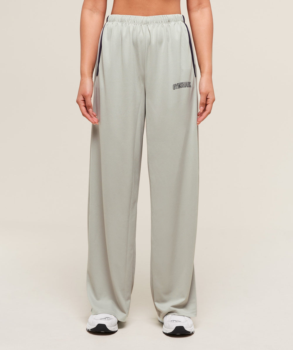 Mesh Straight Leg Pants - Stone Grey/Heavy Blue