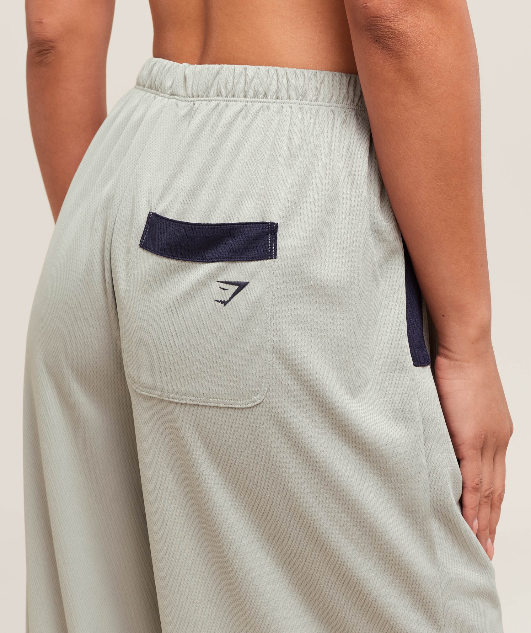 Mesh Straight Leg Pants - Stone Grey/Heavy Blue
