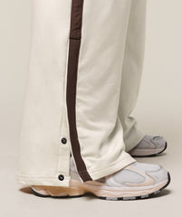 Retro Stripe Snap Pant - Oat White/Archive Brown