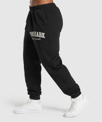 Lifting Essentials Graphic Brushed Oversized Joggers - Black