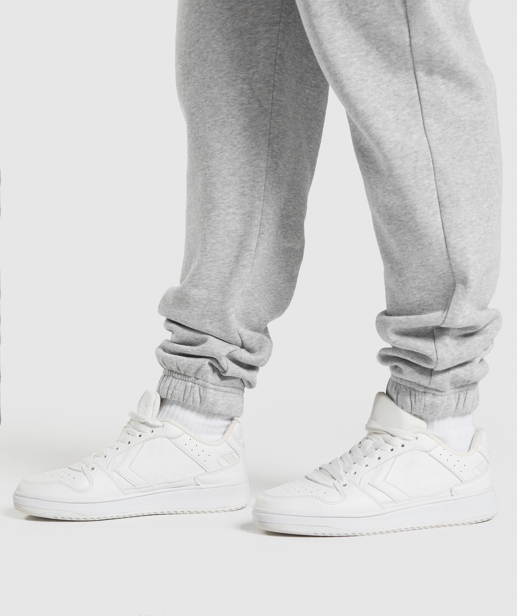 Lifting Essentials Graphic Brushed Oversized Joggers - Light Grey Core Marl