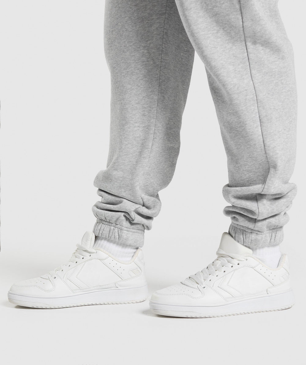 Lifting Essentials Graphic Brushed Oversized Joggers - Light Grey Core Marl