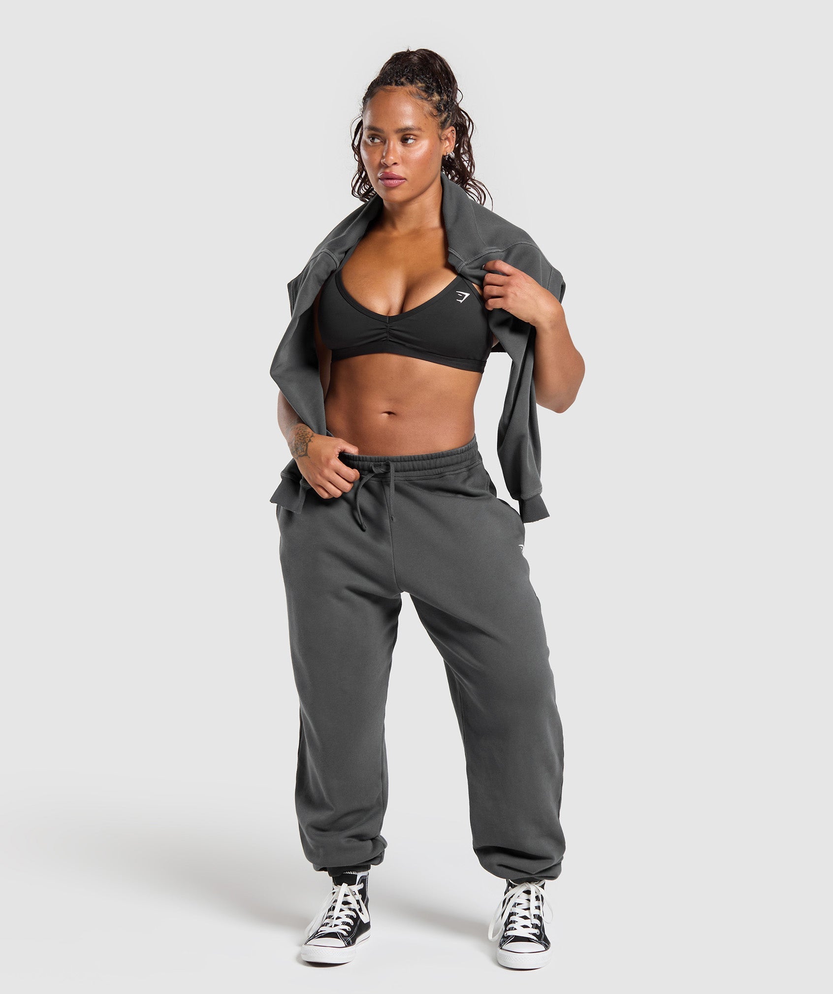 Gains Washed Loopback Joggers - Grey