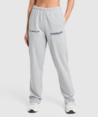 EST 2012 Graphic Straight Leg Joggers - Light Grey Core Marl