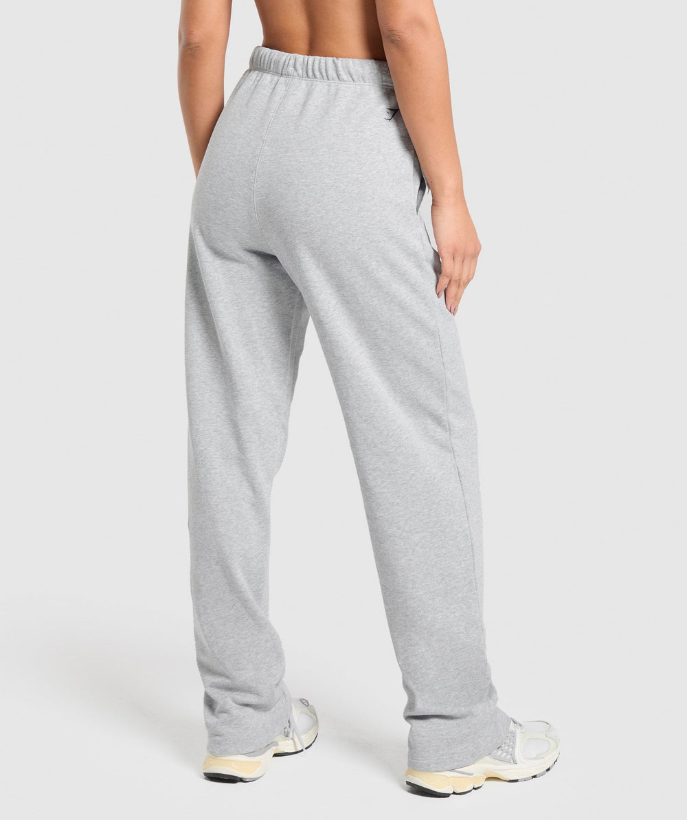 EST 2012 Graphic Straight Leg Joggers - Light Grey Core Marl
