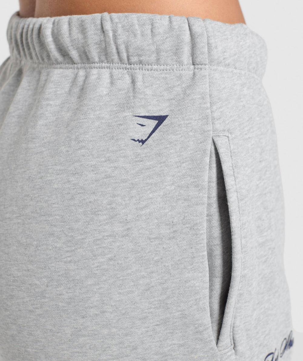 EST 2012 Graphic Straight Leg Joggers - Light Grey Core Marl