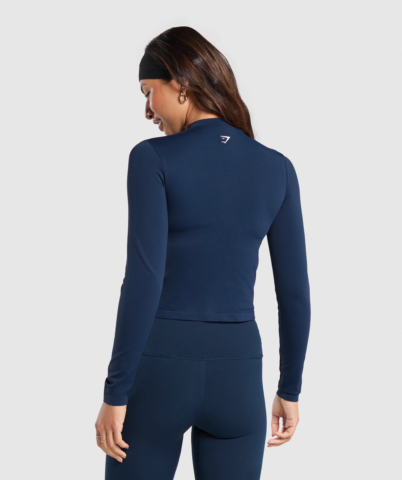 Everyday Seamless Zip Tracktop - Navy