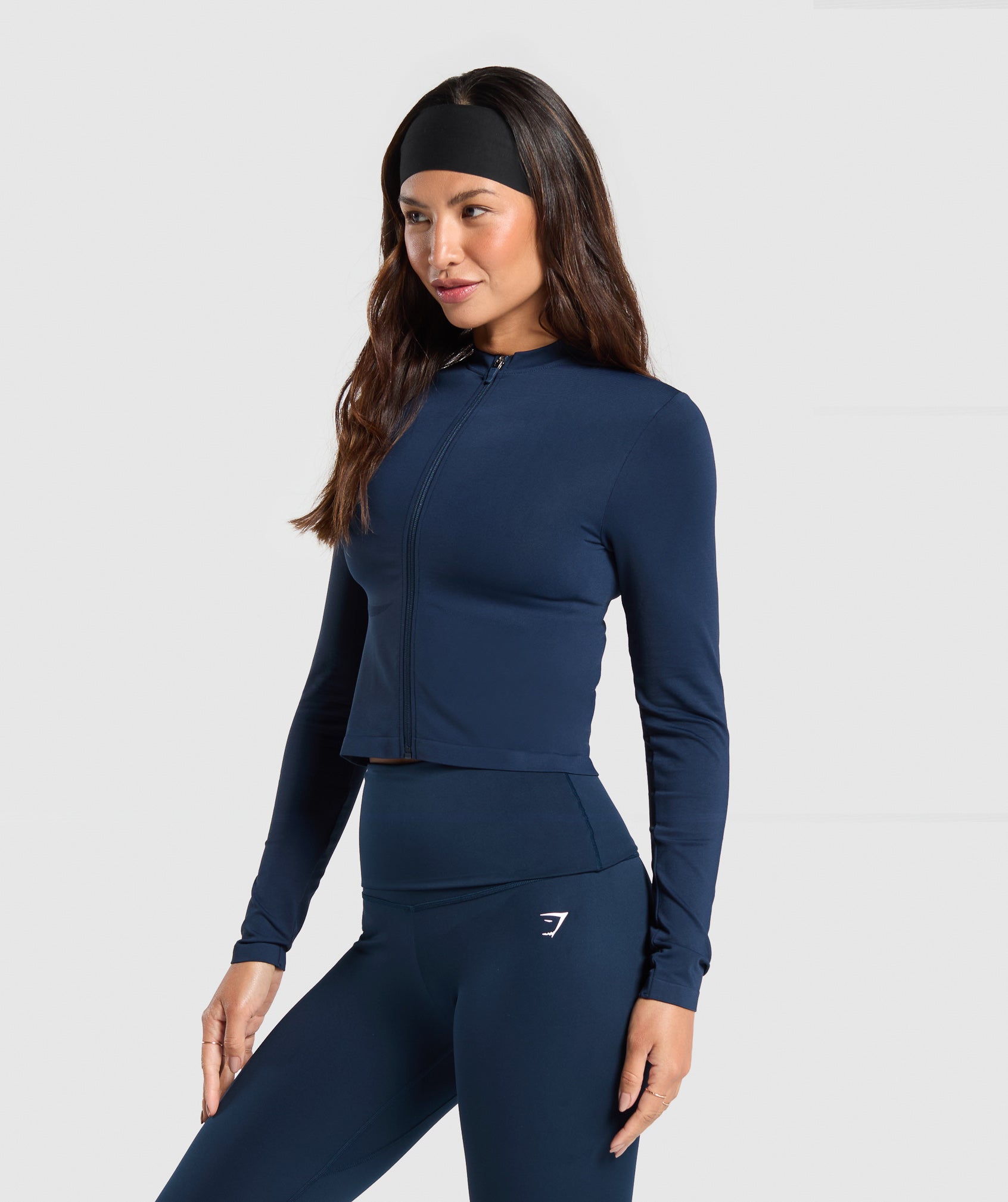 Everyday Seamless Zip Tracktop - Navy