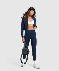 Everyday Seamless Zip Tracktop - Navy