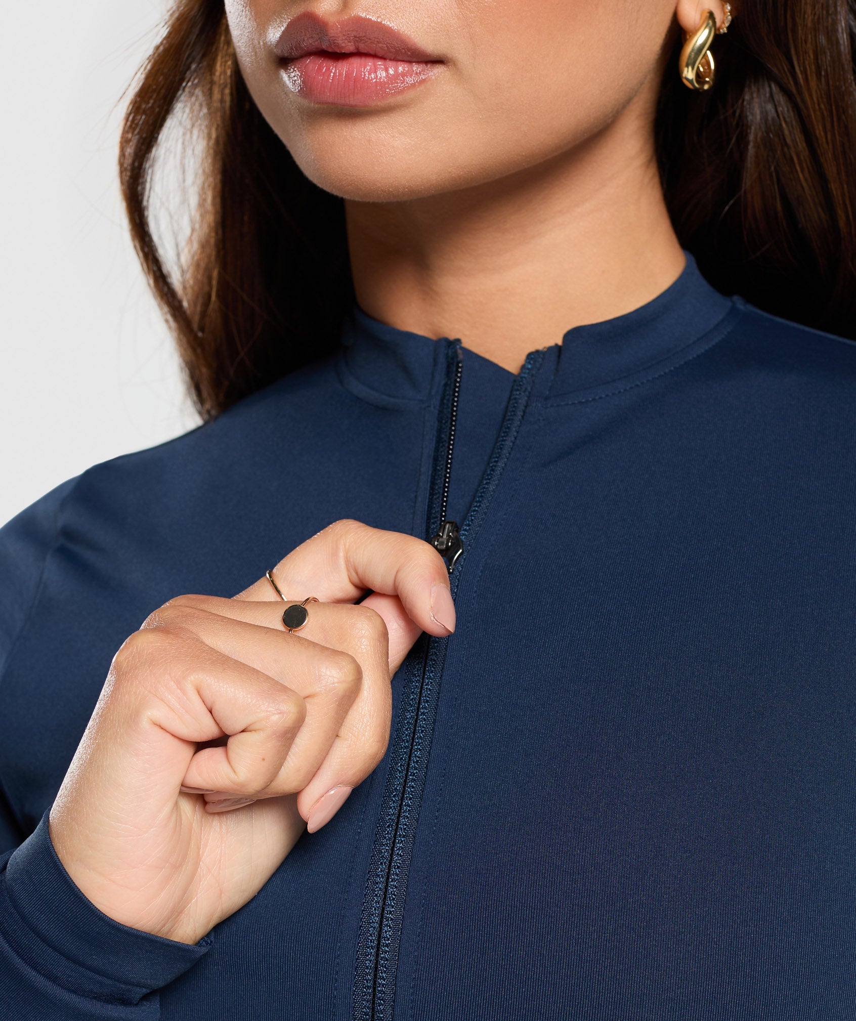 Everyday Seamless Zip Tracktop - Navy