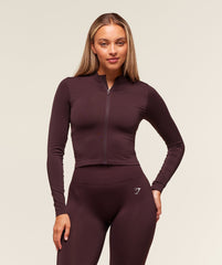 Everyday Seamless Zip Tracktop - Cherry Purple