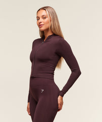 Everyday Seamless Zip Tracktop - Cherry Purple