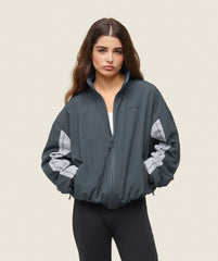 everywear Coaches Track Jacket - Faded Black/Ice Grey