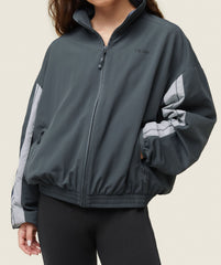 everywear Coaches Track Jacket - Faded Black/Ice Grey