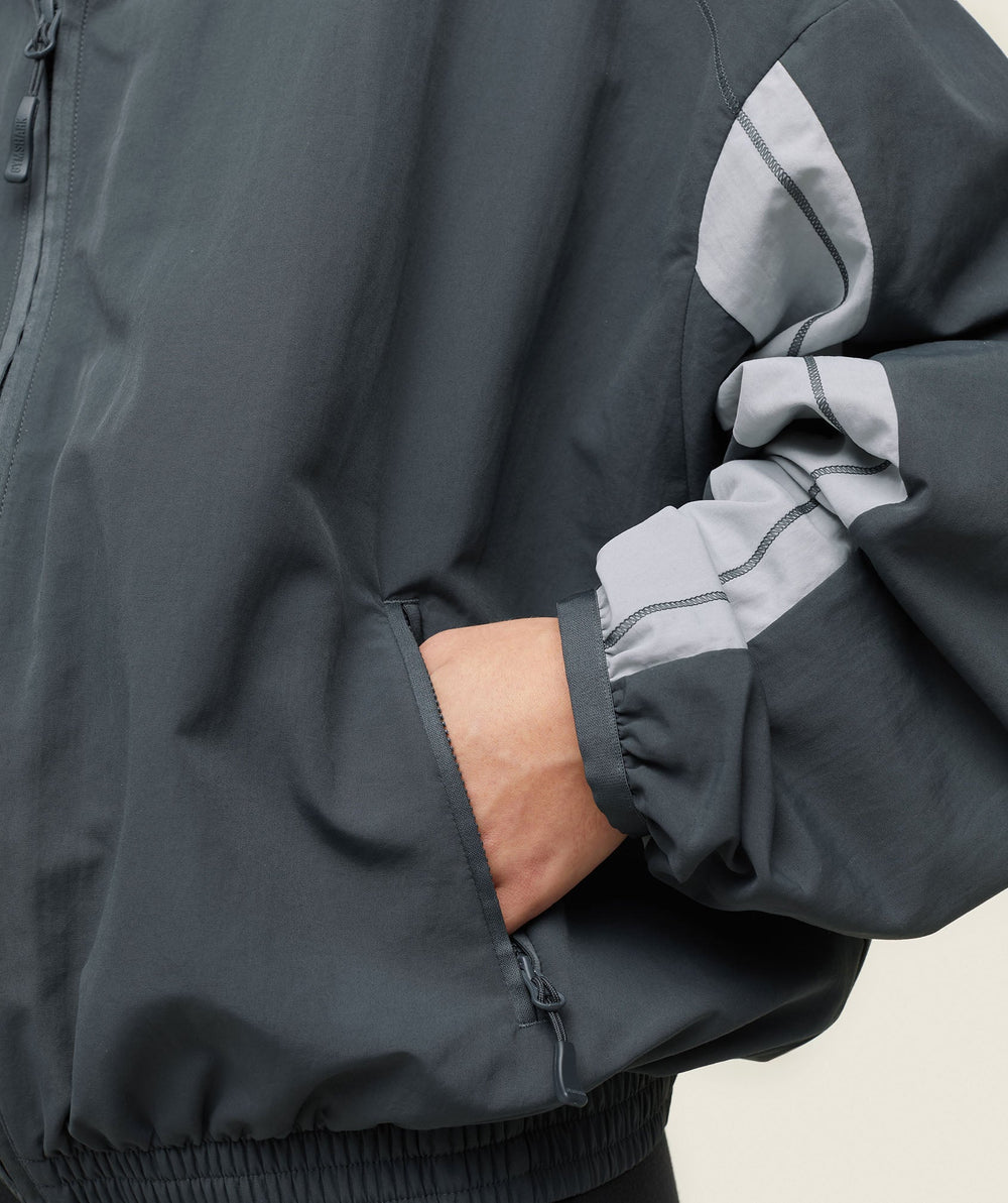 everywear Coaches Track Jacket - Faded Black/Ice Grey