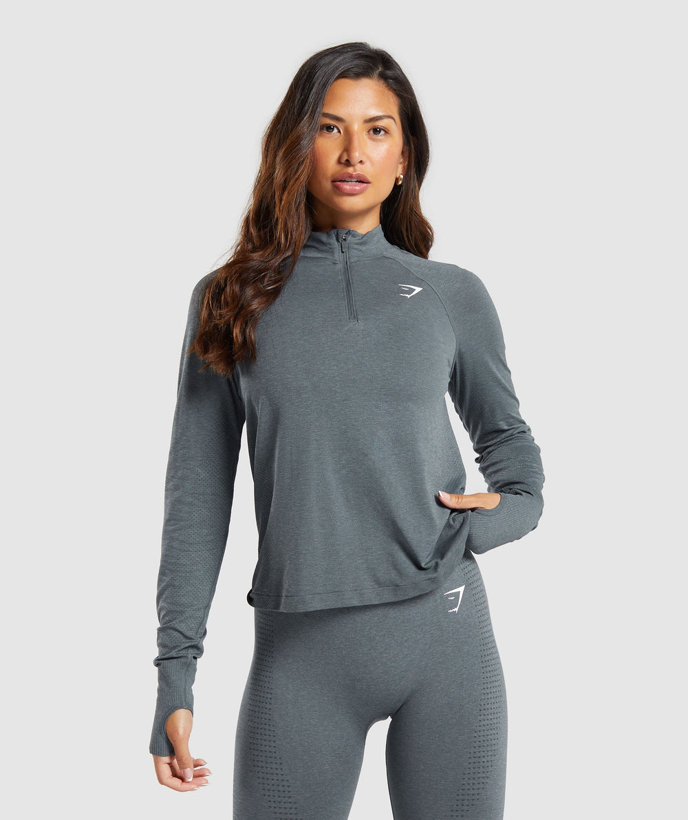 Vital 1/4 Zip - Strong Grey/ Marl