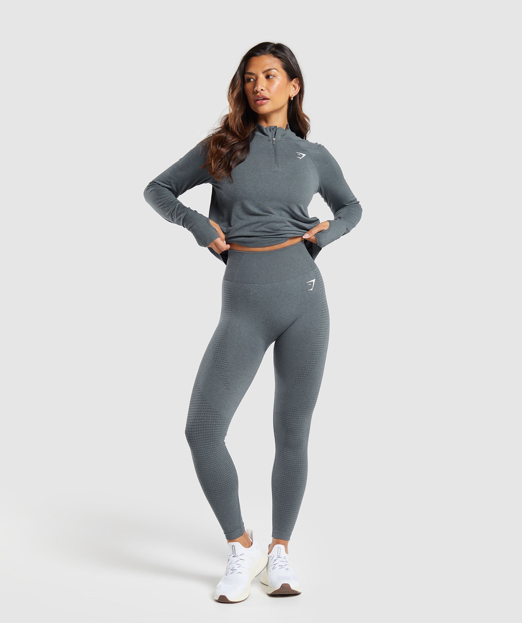Vital 1/4 Zip - Strong Grey/ Marl