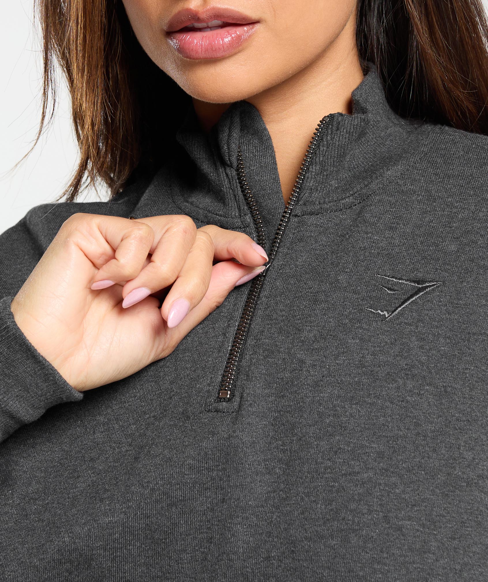 Rest Day Sweats 1/2 Zip Pullover - Black Core Marl