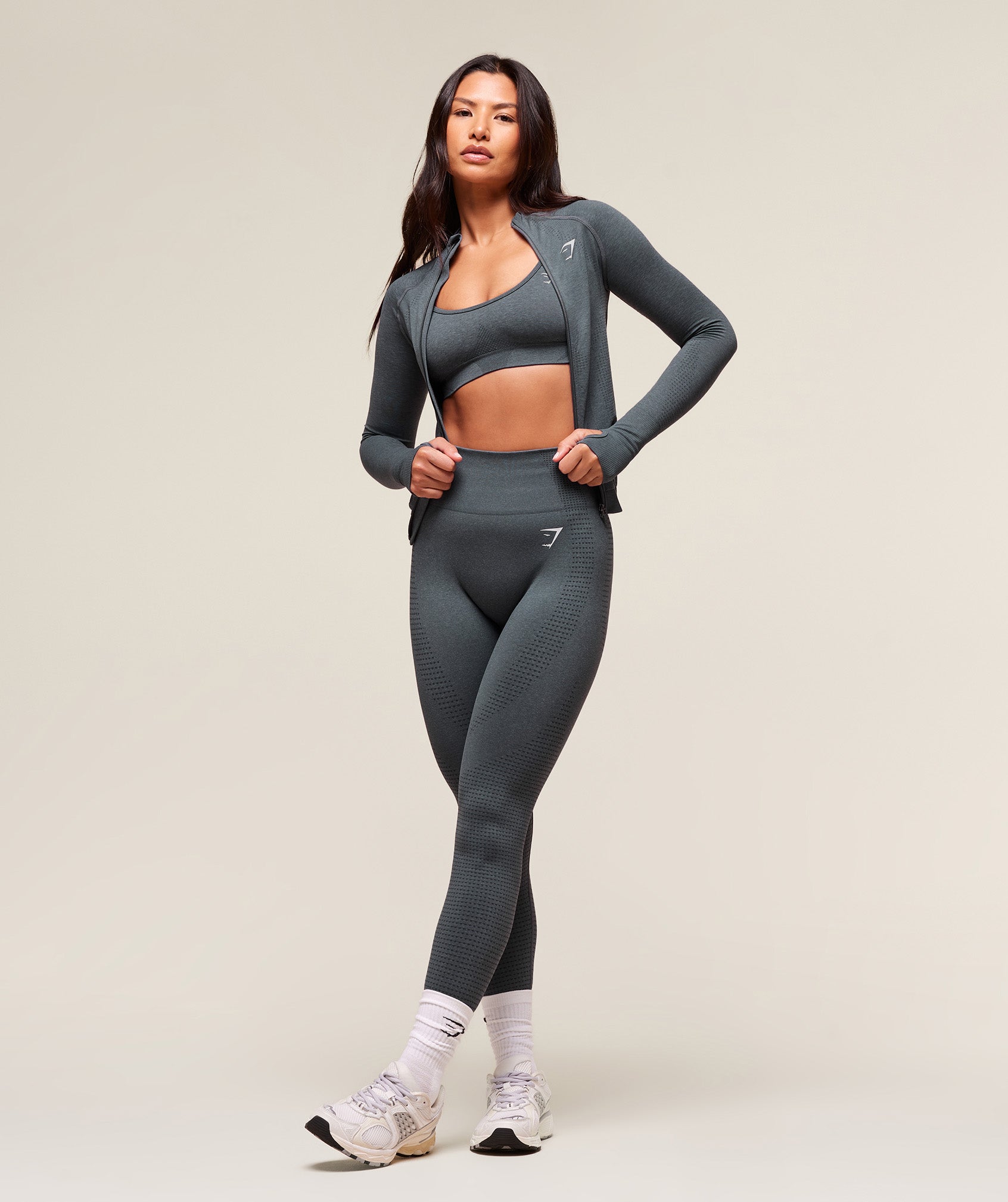 Vital Tight Tracktop - Strong Grey Marl