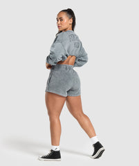 Collegiate Shadow Washed Midi Sweatshirt - Asphalt Grey