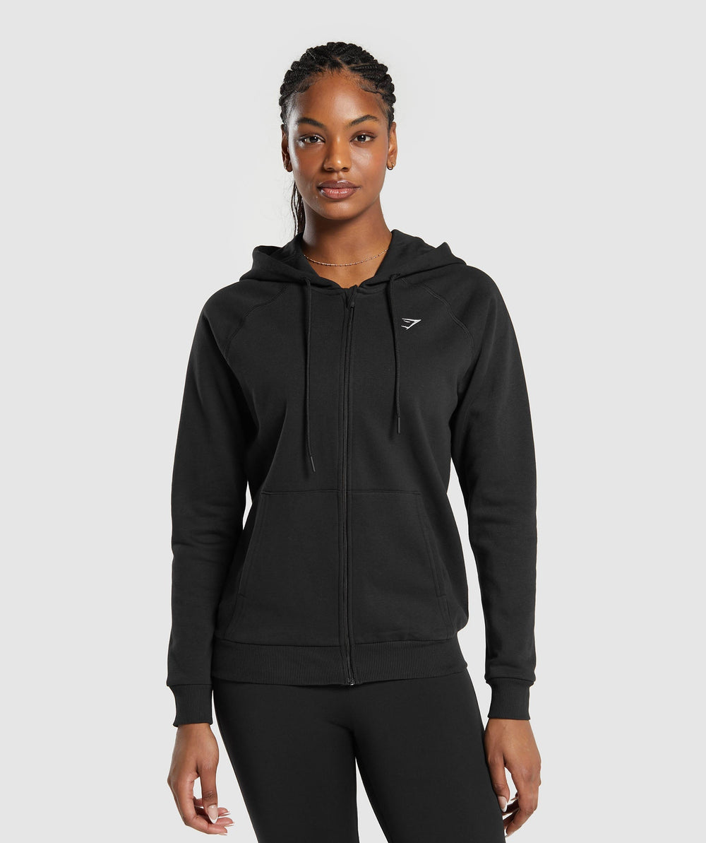 Training Fleece Zip Hoodie - Black