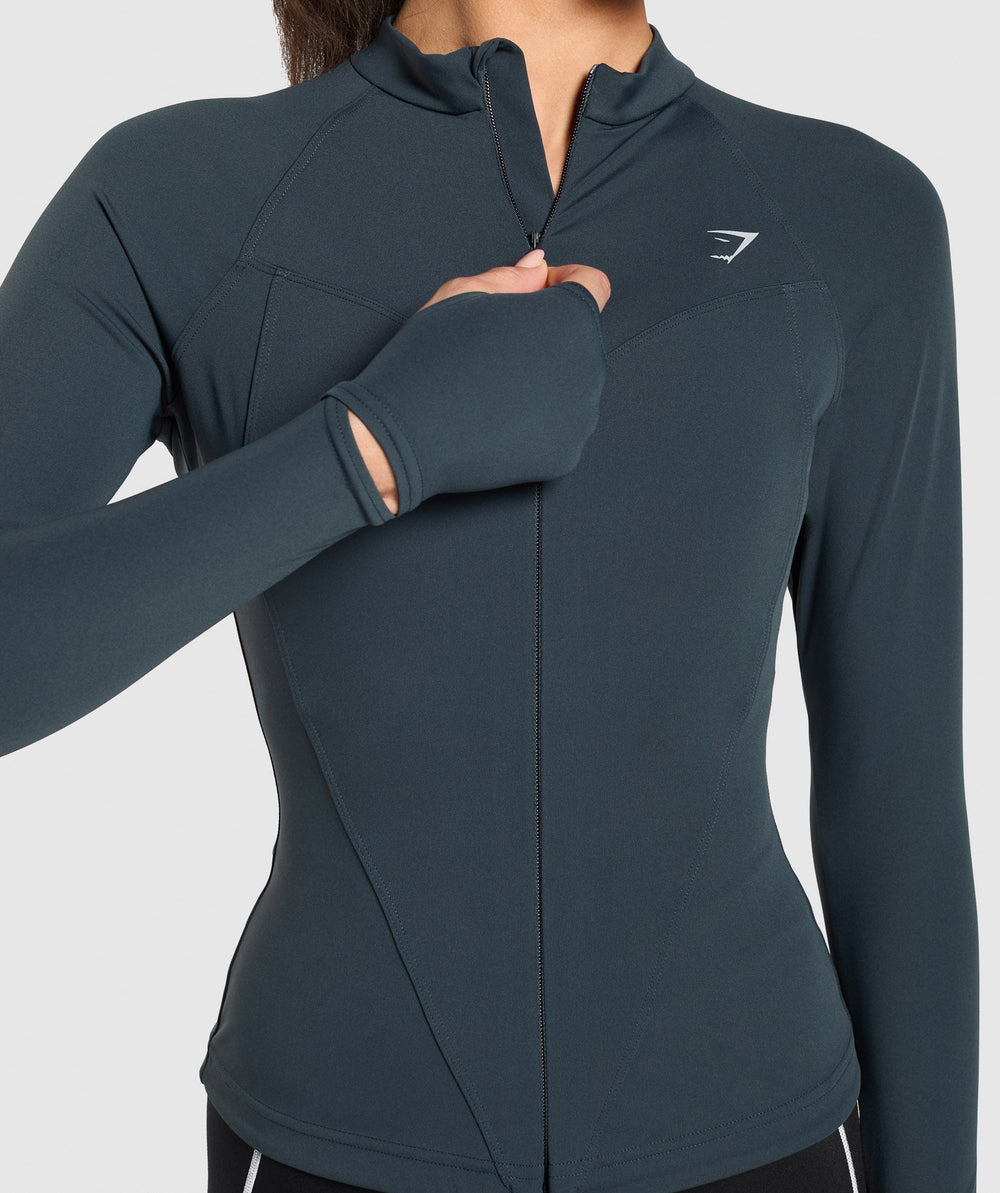 Running Full Zip Jacket - Darkest Teal