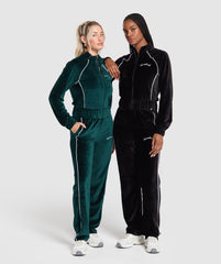 Velour Tracktop - Black