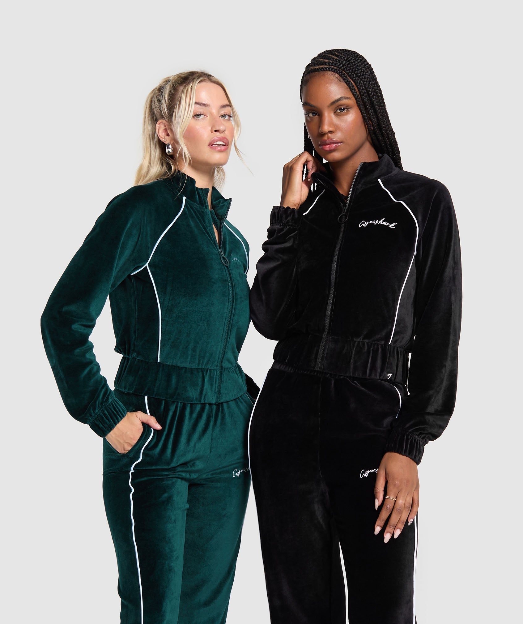 Velour Tracktop - Black