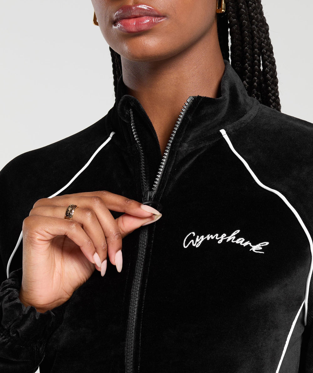 Velour Tracktop - Black