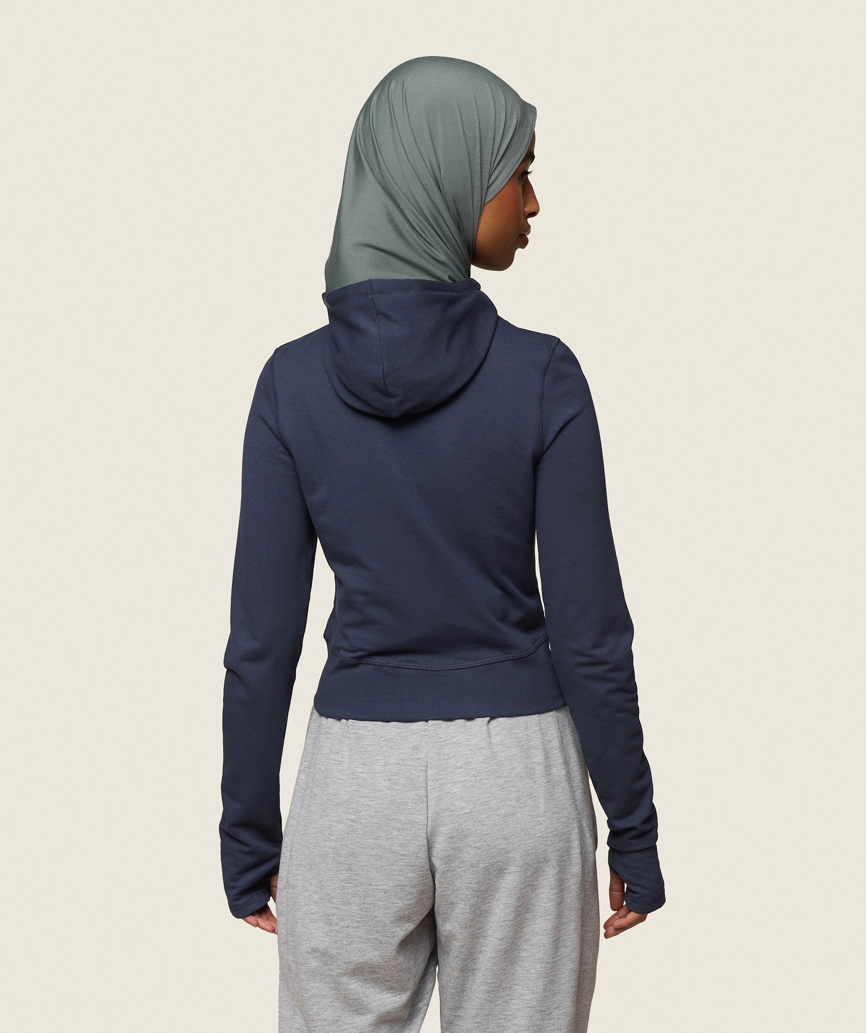 GS x Leana Deeb Hooded Midi Top - Midnight Blue