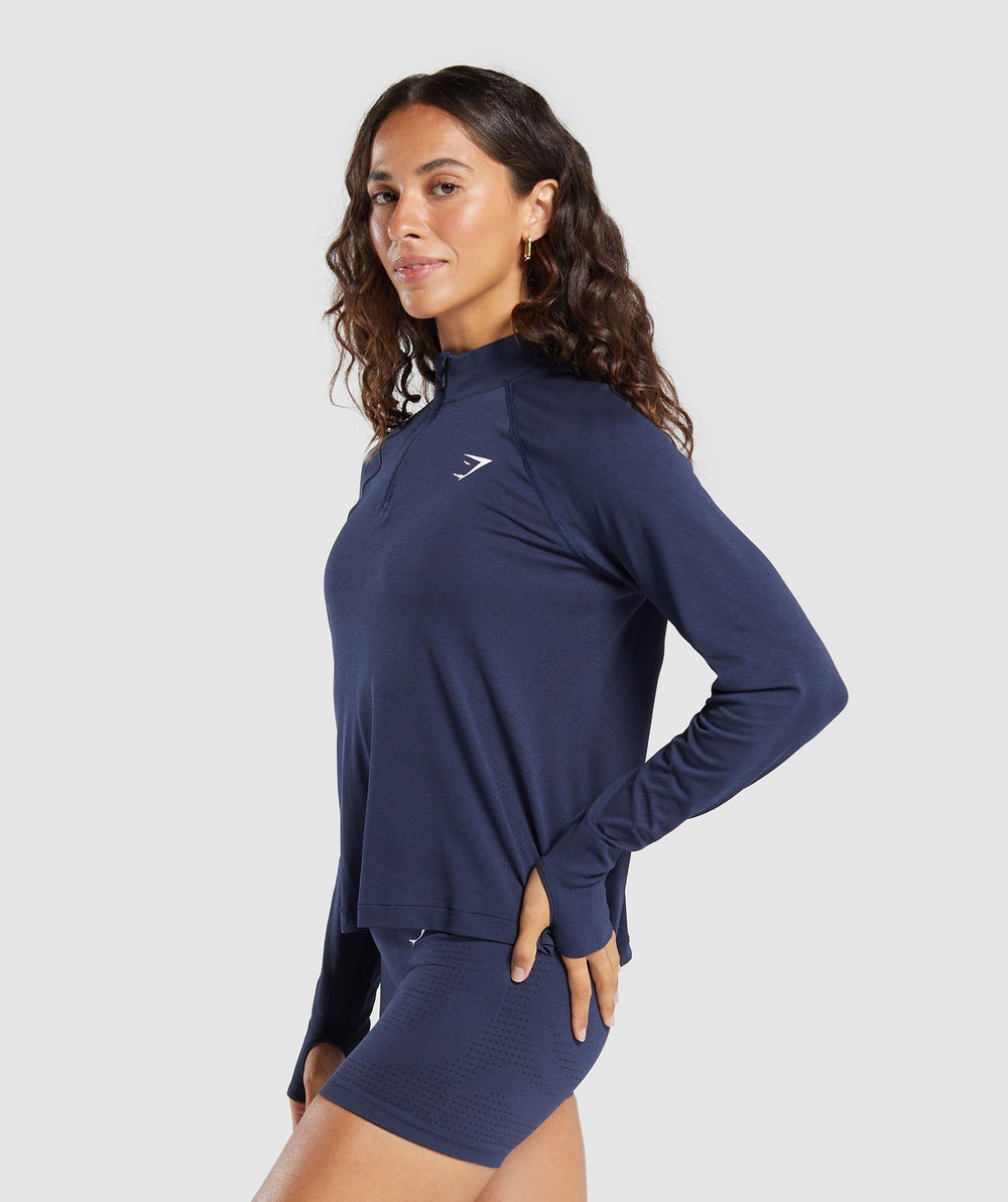 Vital 1/4 Zip - Heavy Blue/ Marl