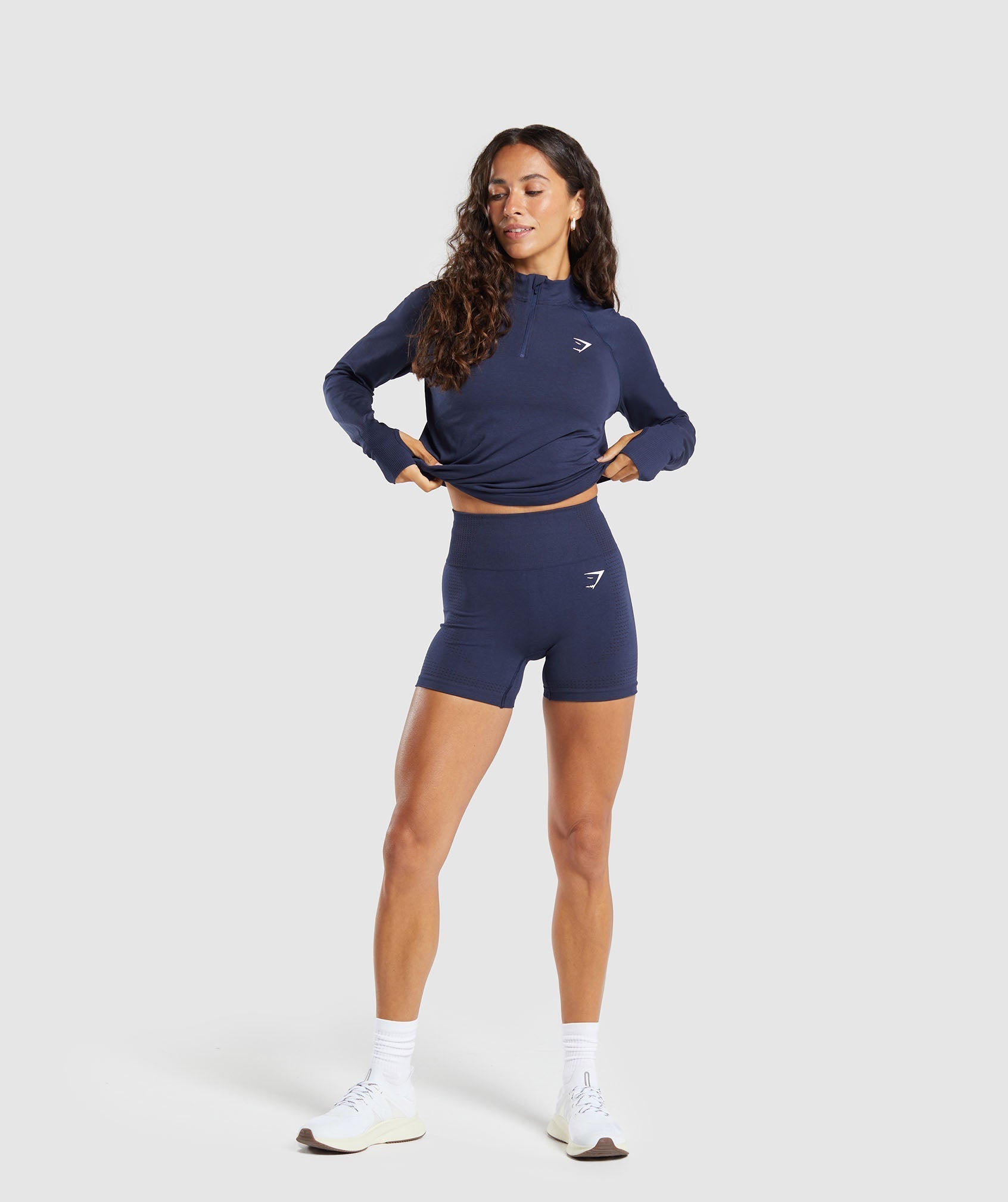 Vital 1/4 Zip - Heavy Blue/ Marl