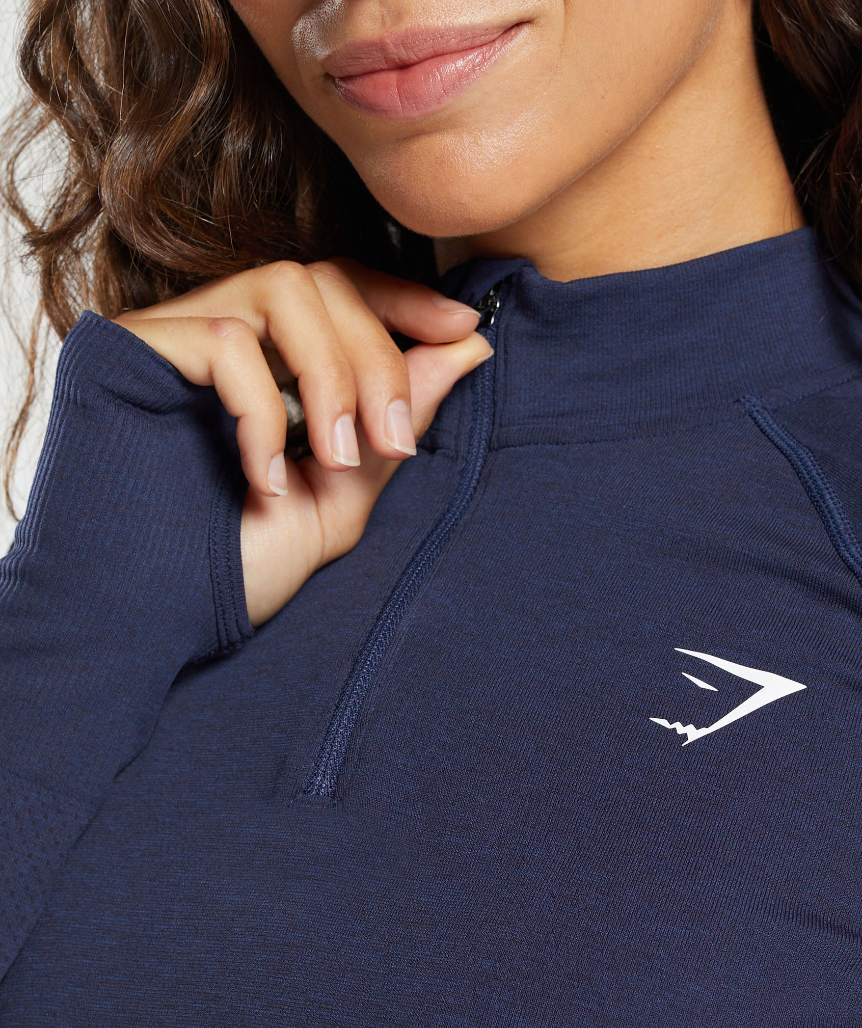 Vital 1/4 Zip - Heavy Blue/ Marl