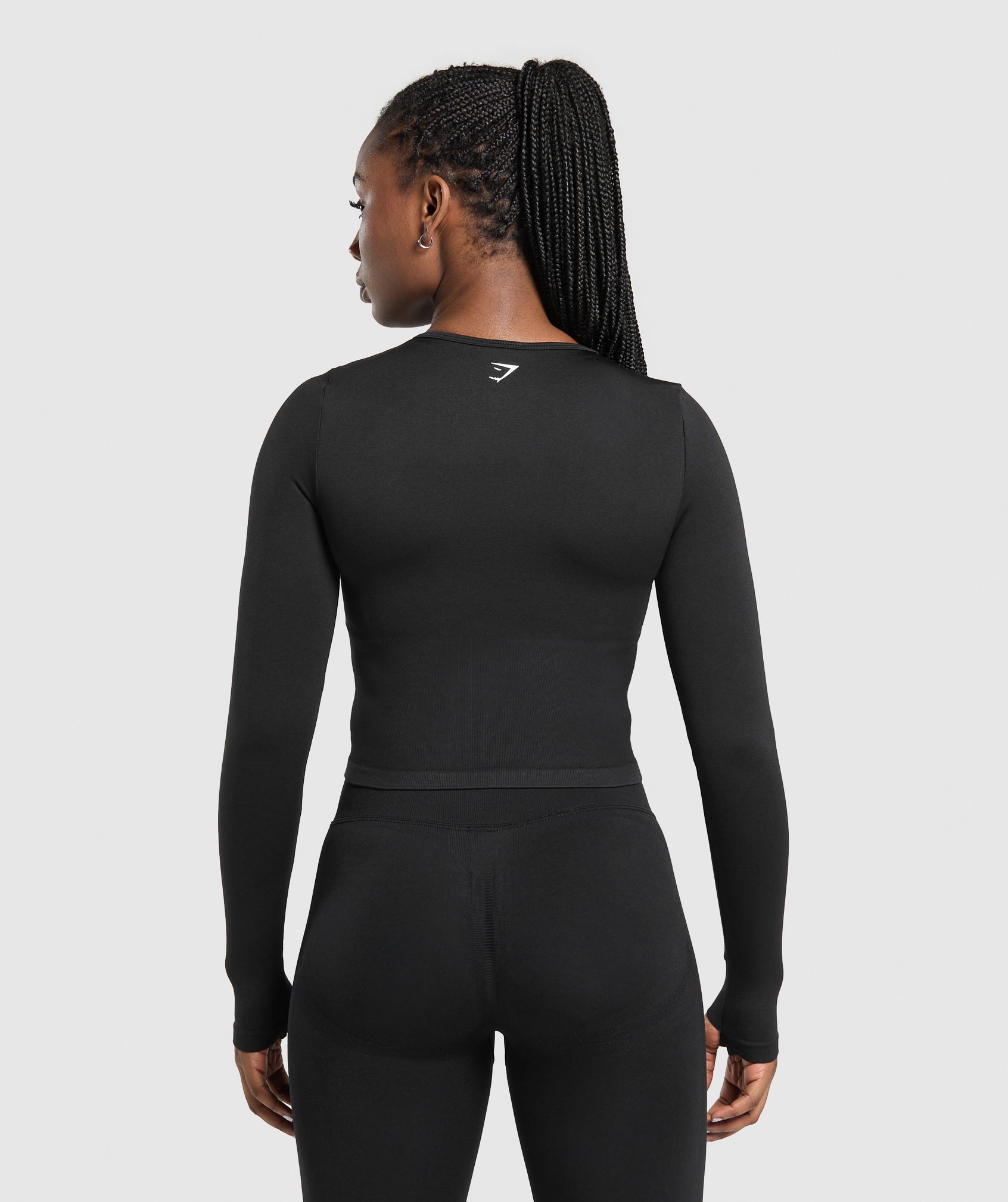 Lift Seamless Zip Up Jacket - Black/Black Marl