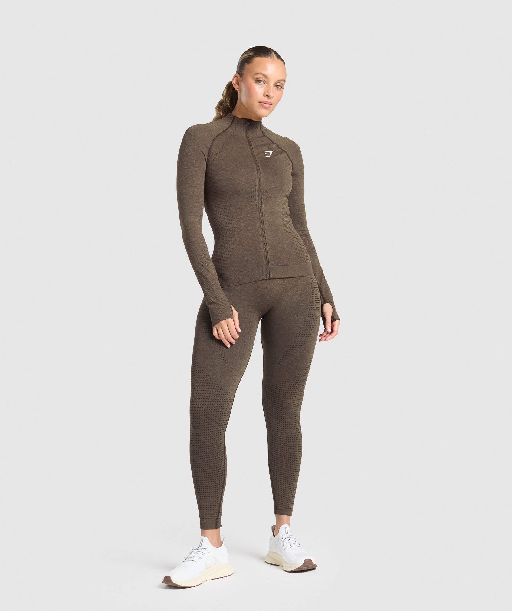 Vital Tight Tracktop - Penny Brown Marl