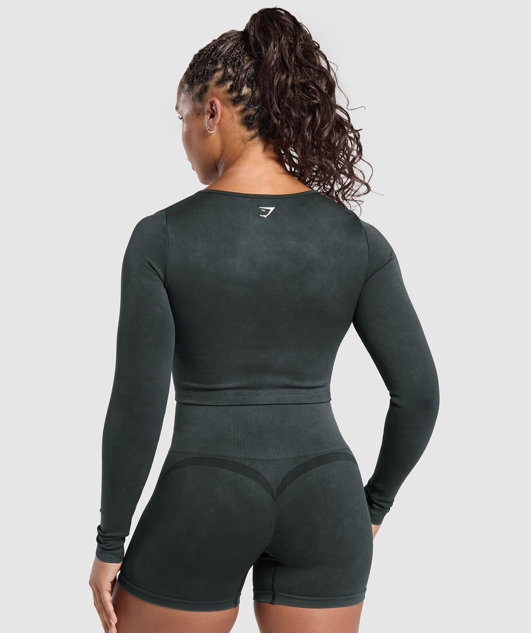 Gains Seamless Washed Zip Up Jacket - Black