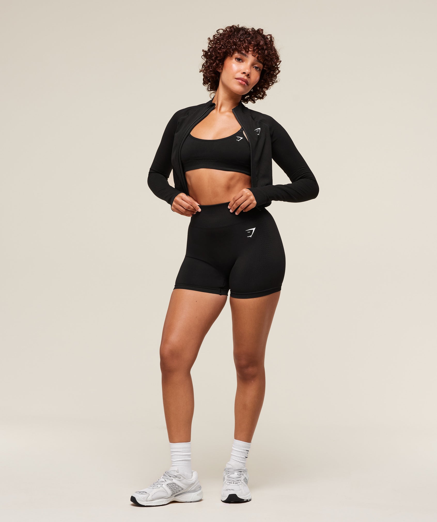 Vital Midi Zip Up Jacket - Black