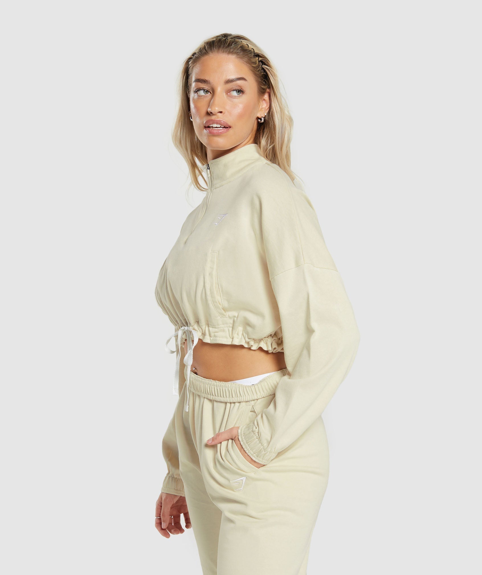 Lifting Lightweight 1/4 Zip Pullover - Ecru White