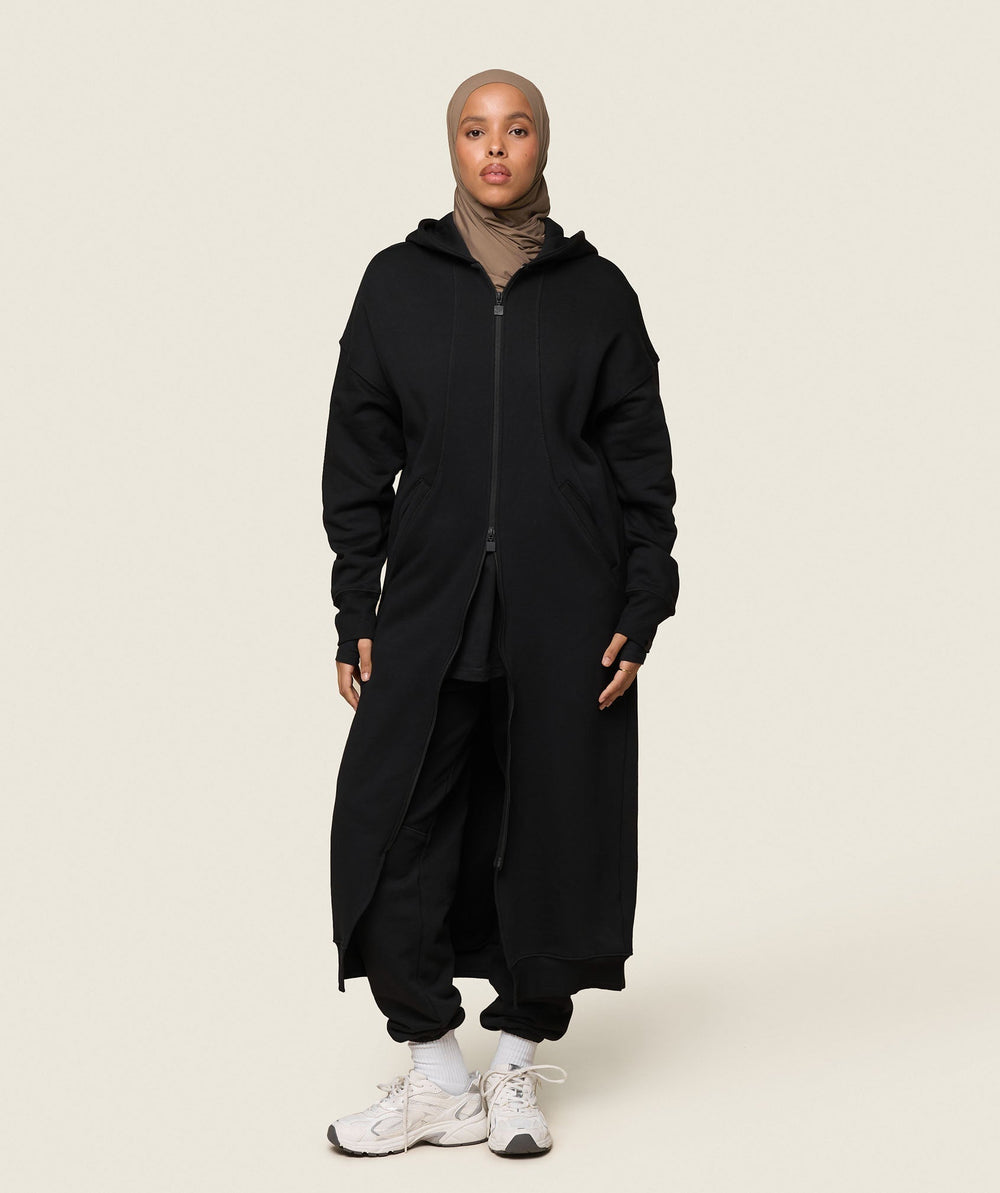 GS x Leana Deeb Oversized Longline Zip Through - Black